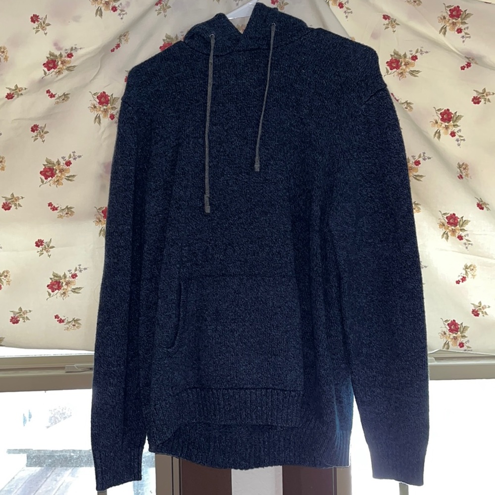 navy blue hoodie